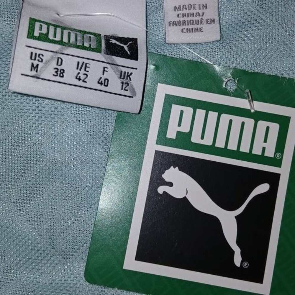 Puma Jacquard Tonal Logo Pastel Blue Oversized T-shirt - Picture 4 of 5
